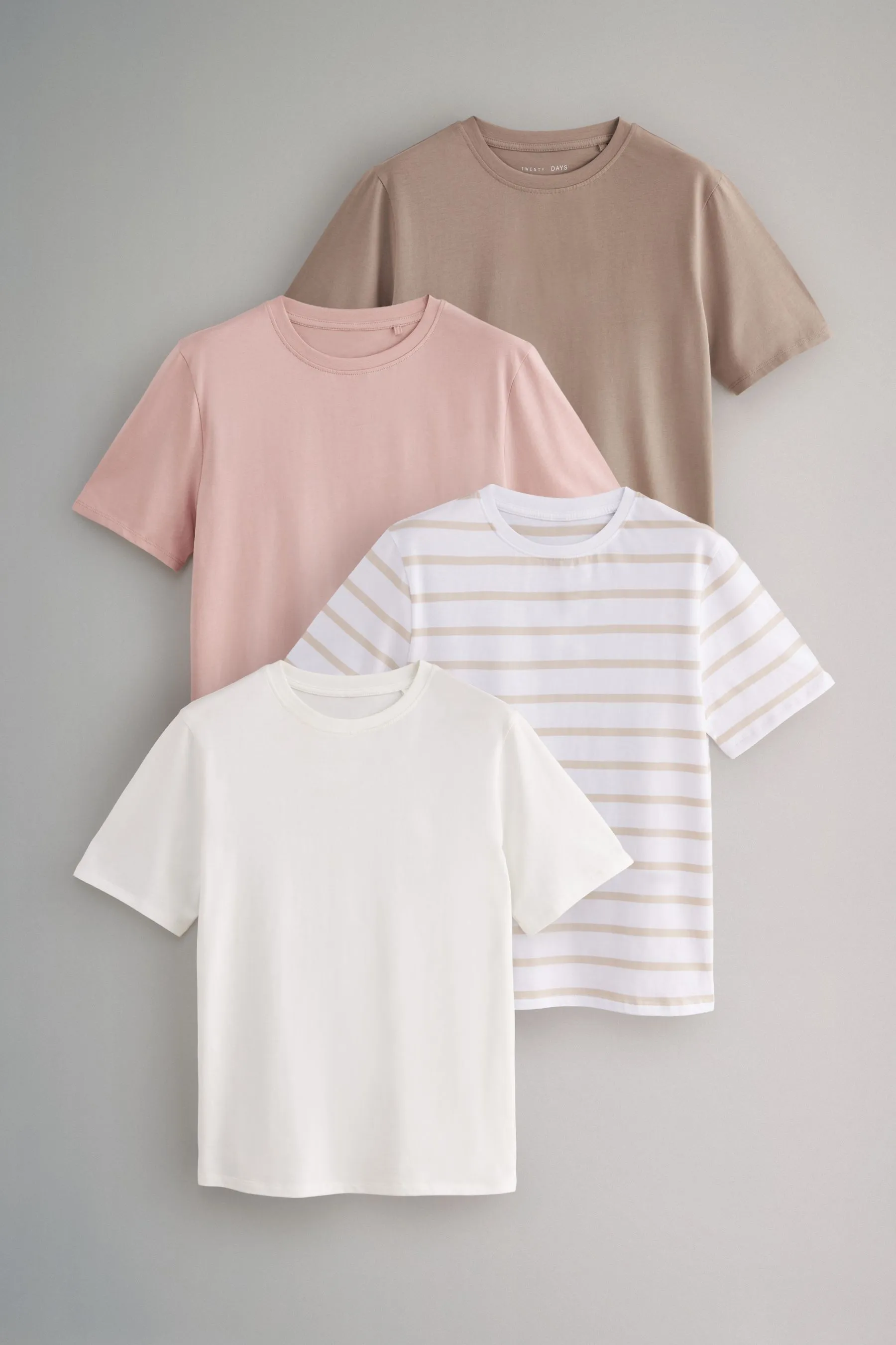 The Set - T-shirt da 4 Confezione con Manica corta