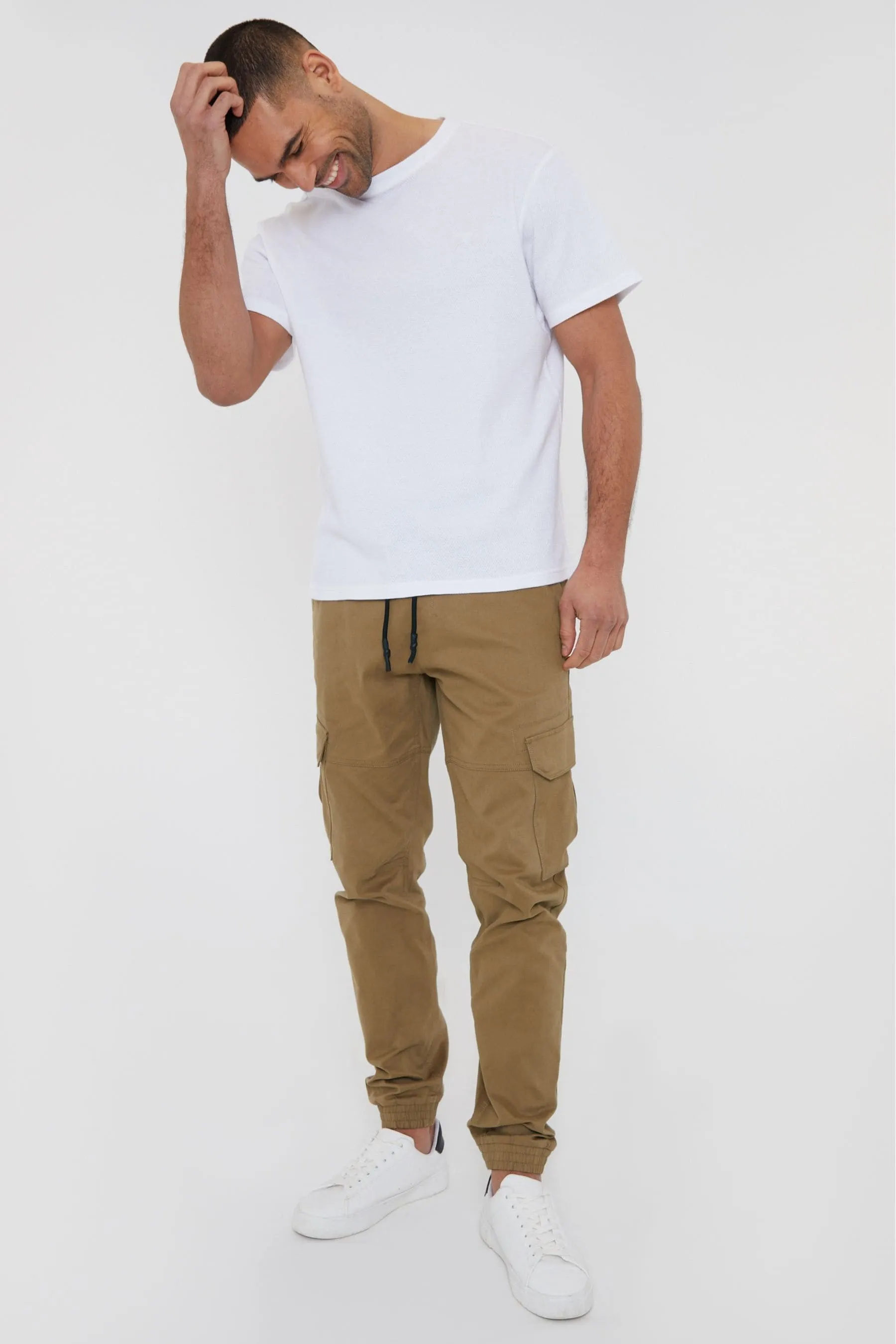 Threadbare - Pantaloni cargo elasticizzato stile pantaloni da jogging in cotone