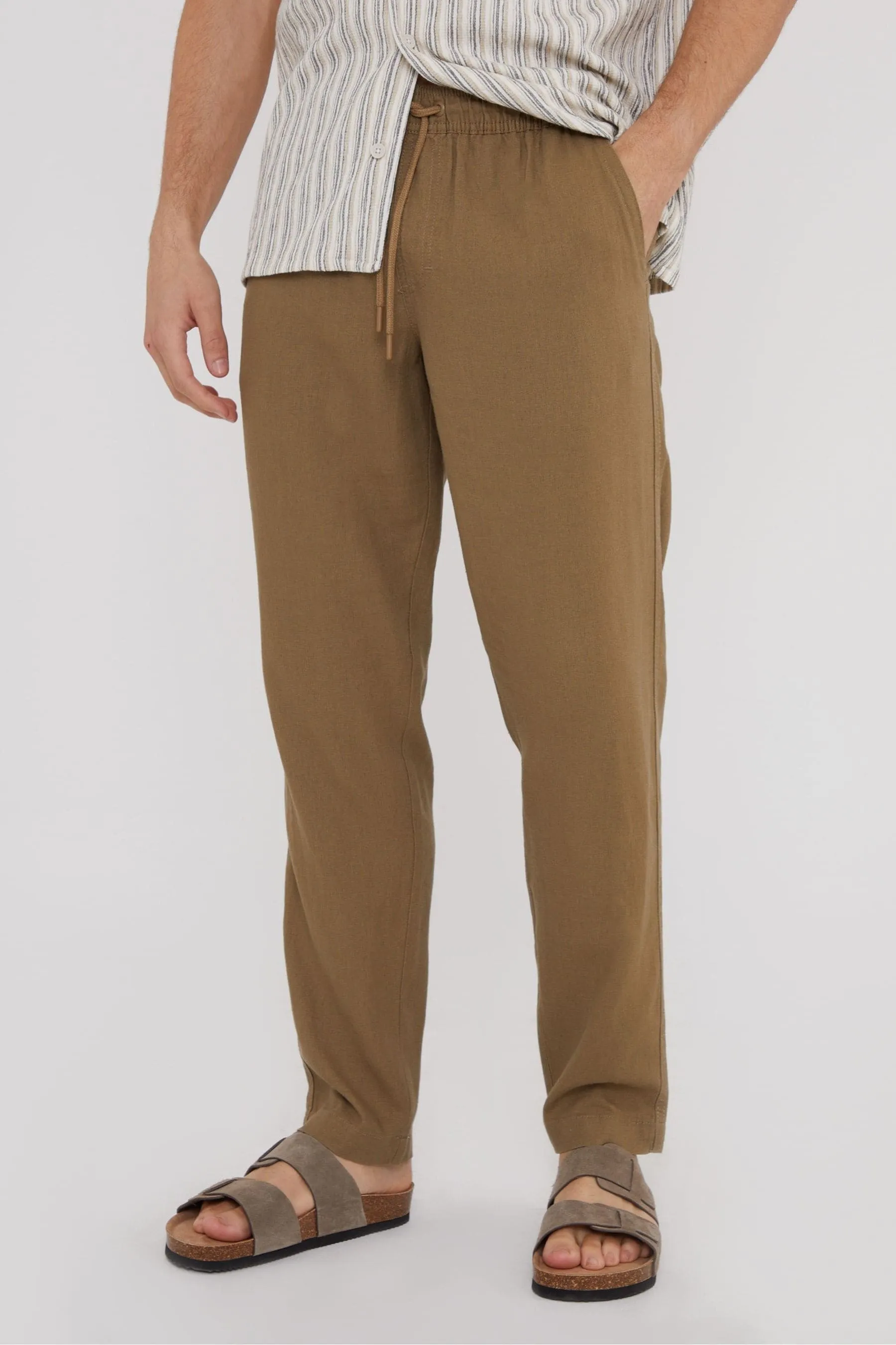 Threadbare - Pantaloni in lino Blend con coulisse