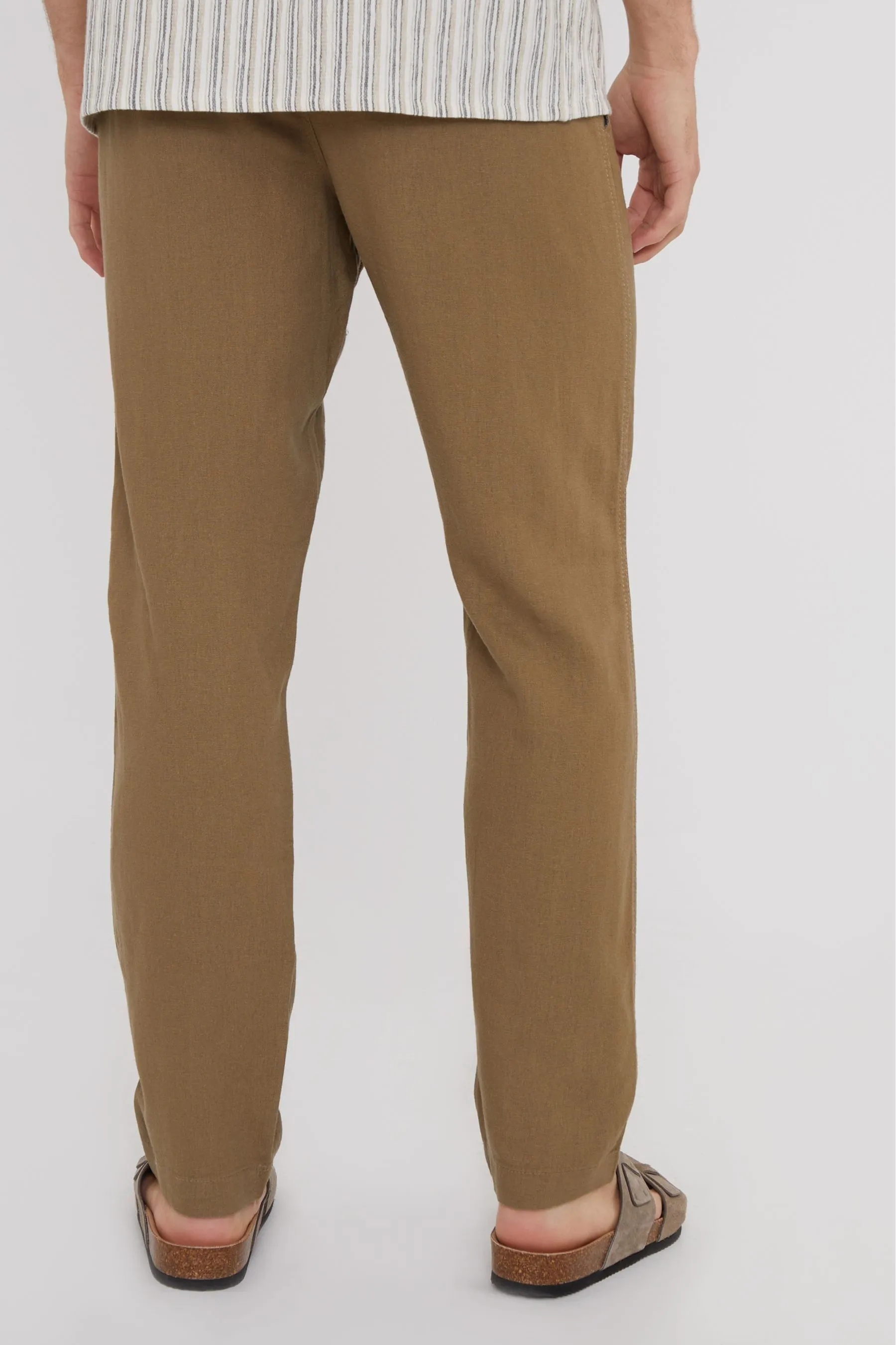 Threadbare - Pantaloni in lino Blend con coulisse