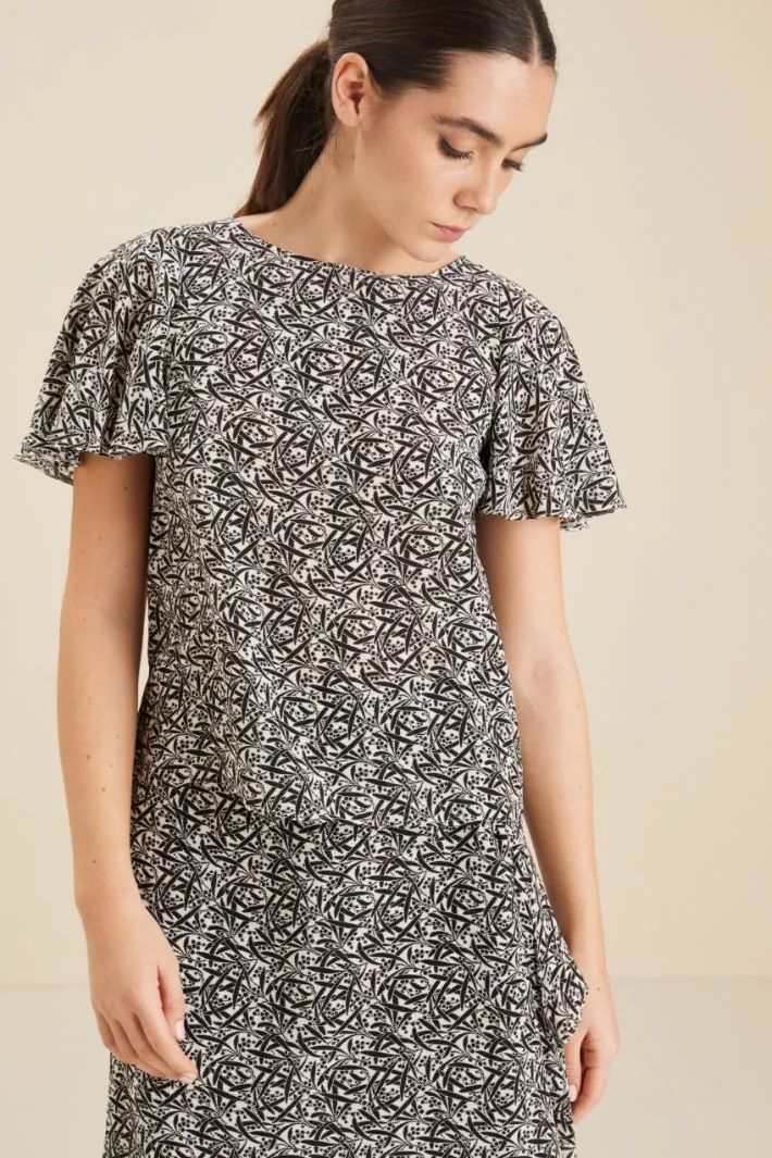 Top in crèpe de chine di seta