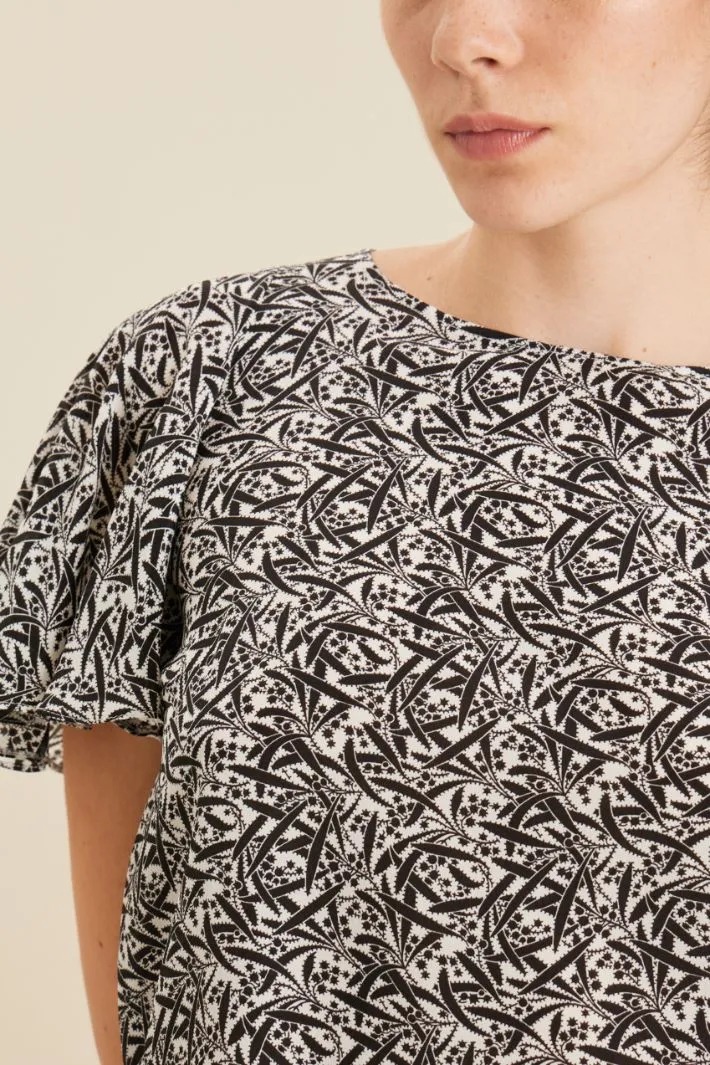 Top in crèpe de chine di seta