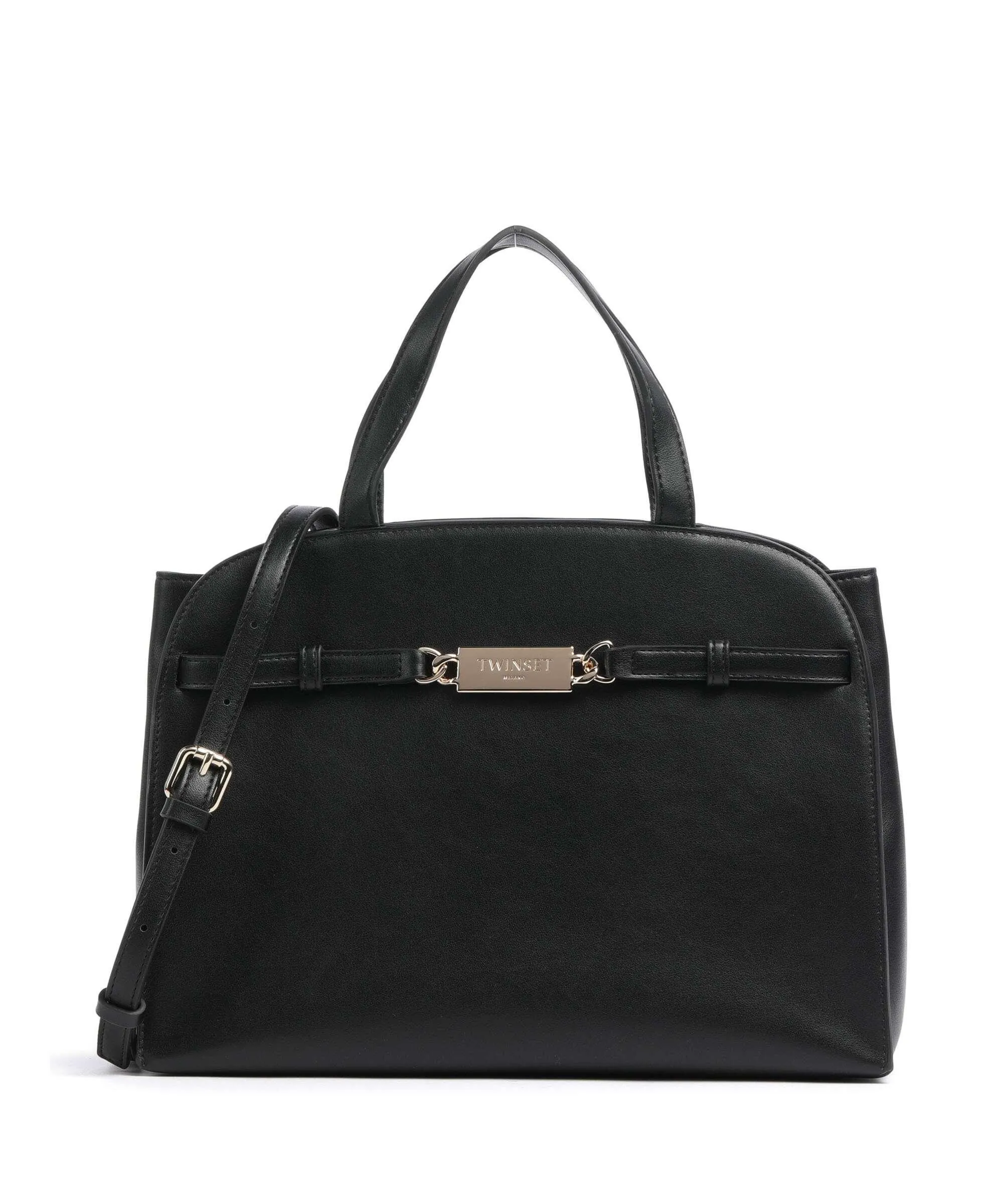  Twinset Borsa a mano pelle sintetica nero  