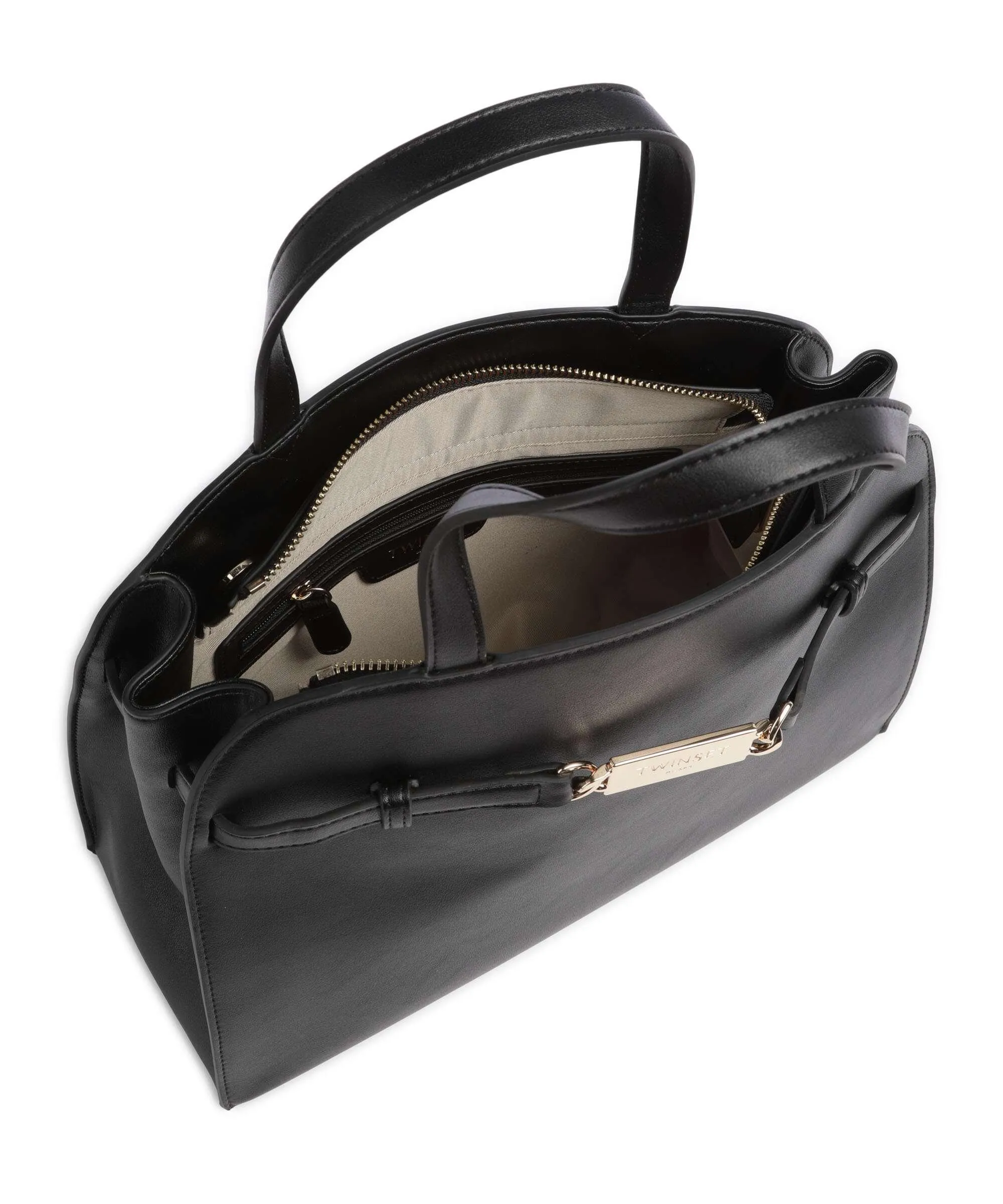  Twinset Borsa a mano pelle sintetica nero  