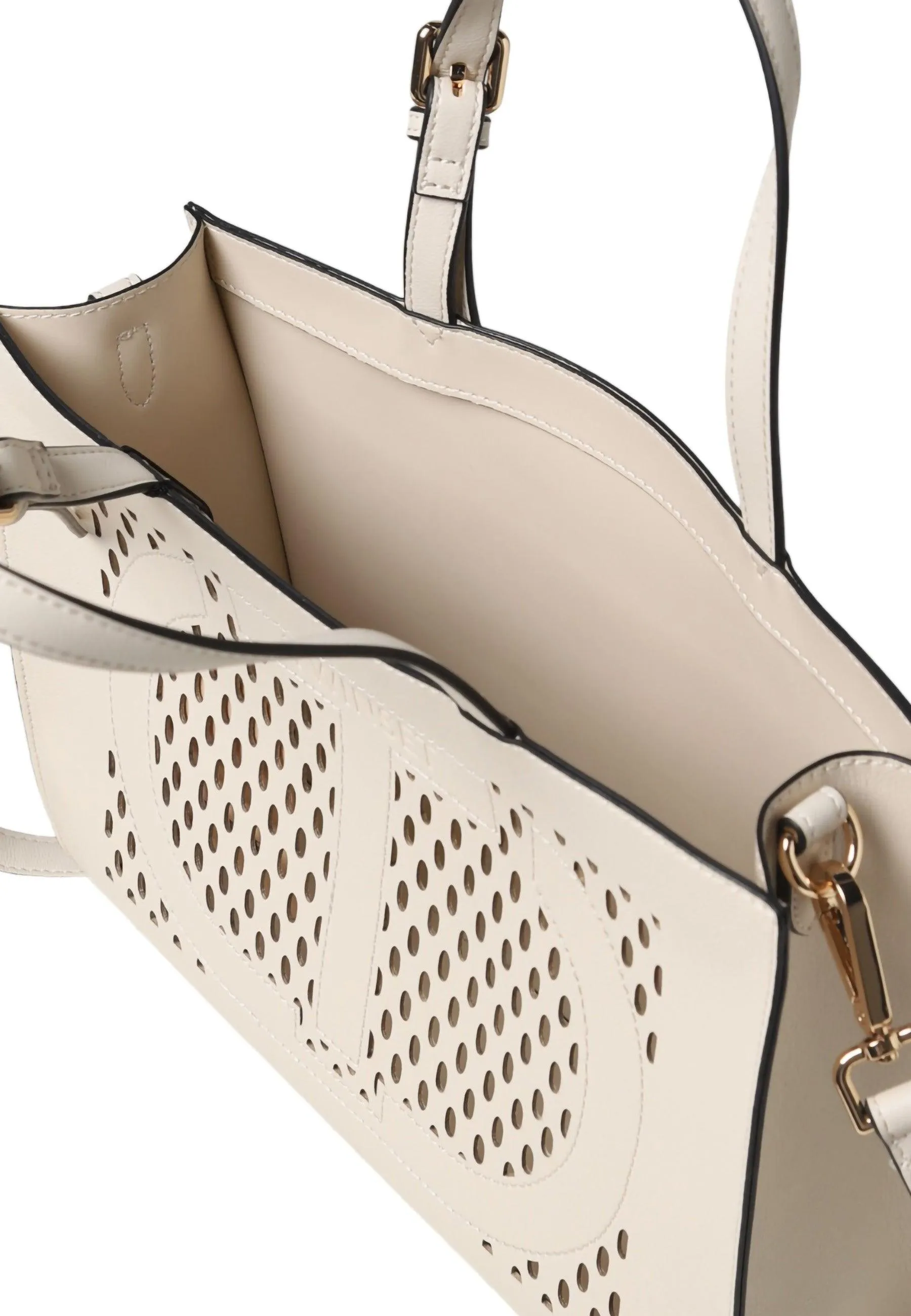 TWINSET Borsa Shopper Traforata Avorio Beige 231TD8171