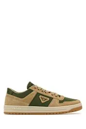 Two-tone suede and fabric Downtown sneakers    