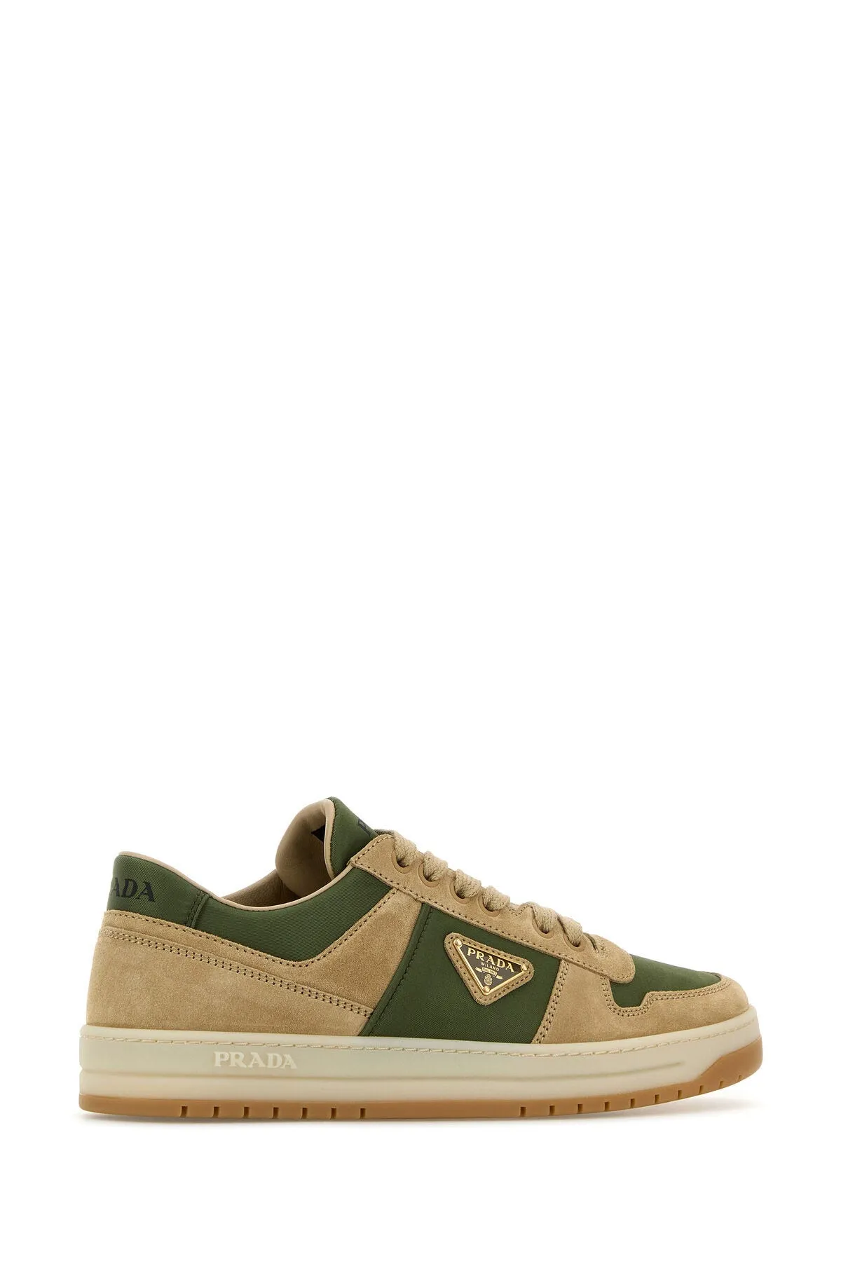 Two-tone suede and fabric Downtown sneakers    