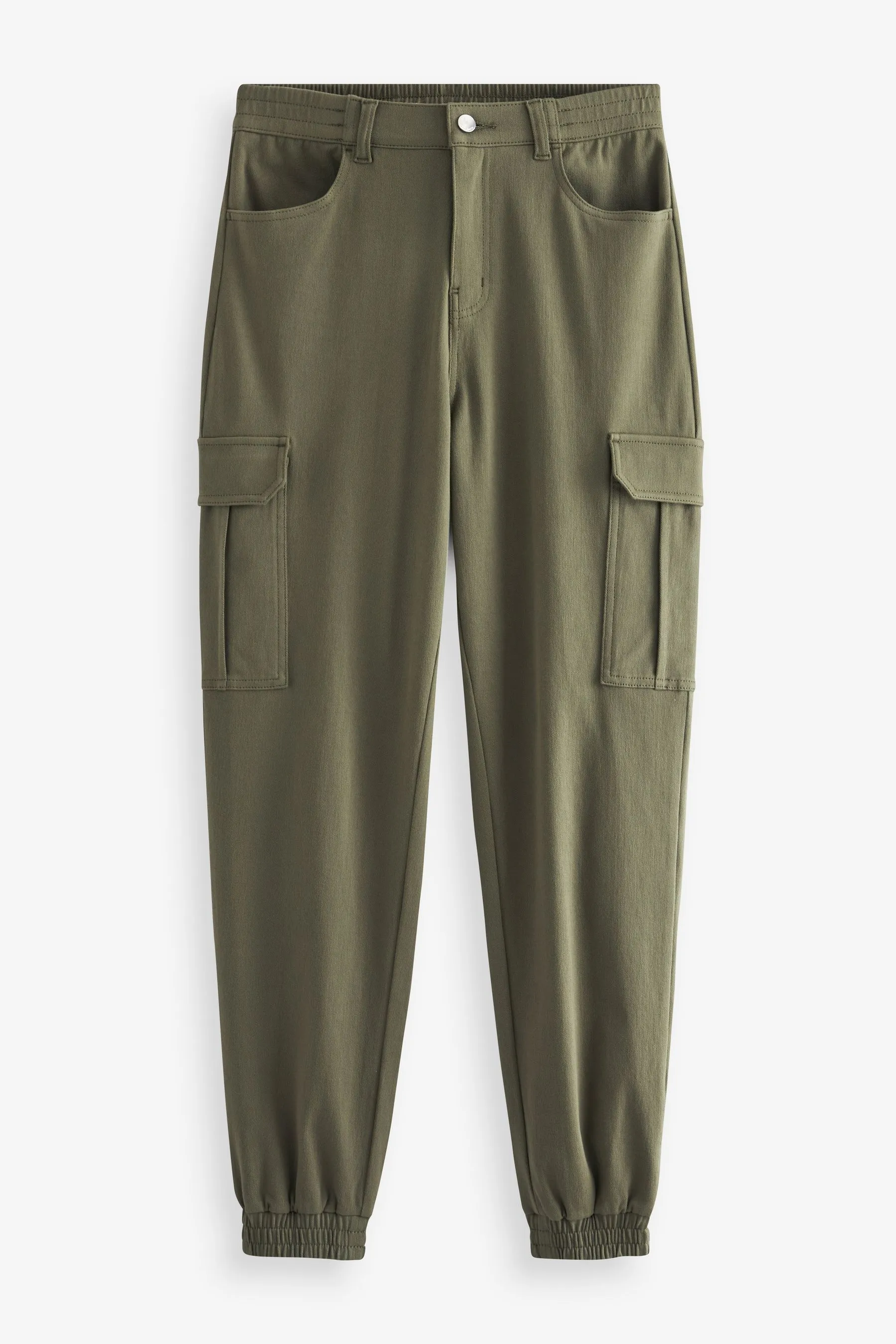 Verde kaki  - Pantaloni da jogging cargo Denim in jersey