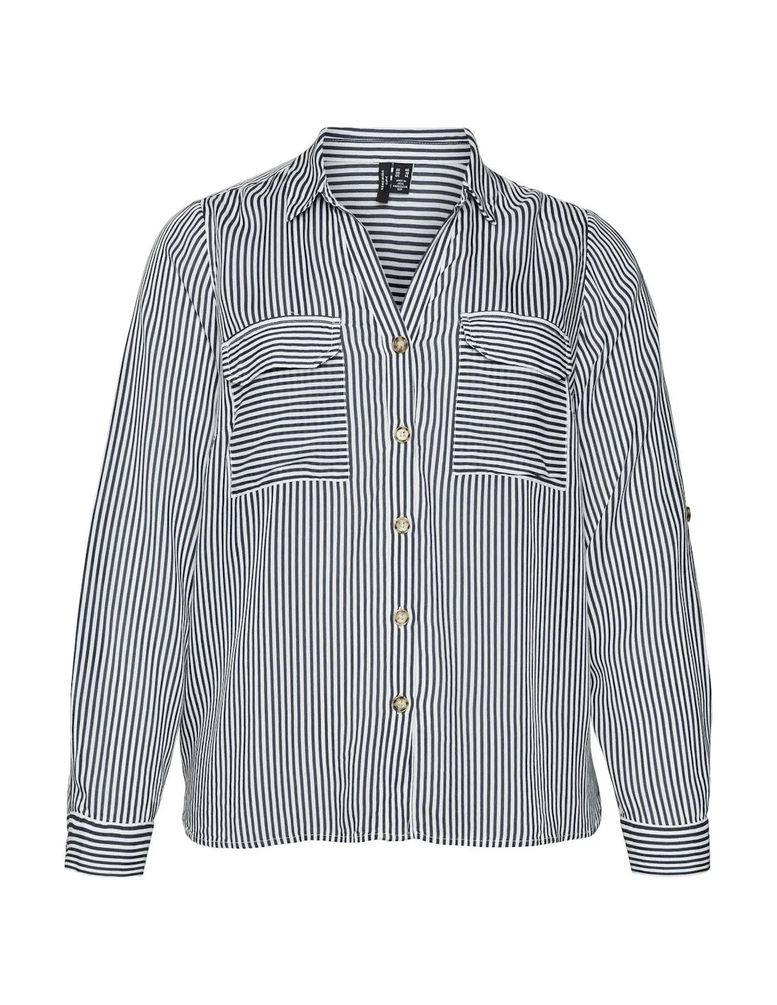VERO MODA CURVE CAMICIA DONNA BUMPY L/S SHIRT NEW