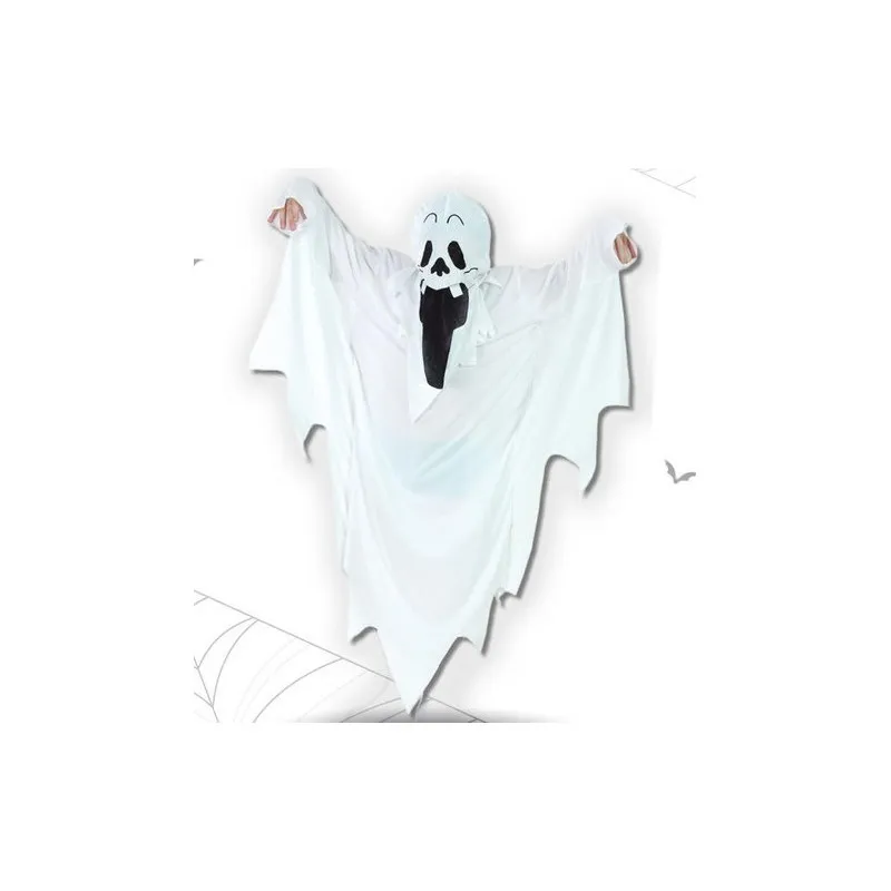 VESTITO MASCHERA FANTASMA BIANCO BAMBINI 80CM TG.UN. PER TRAVESTIMENTI DI HALLOWEEN CARNEVALE FESTE E PARTY HORROR