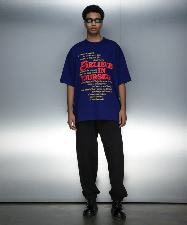 Vetements Maglietta viola Credi in te stesso UE64TR190N