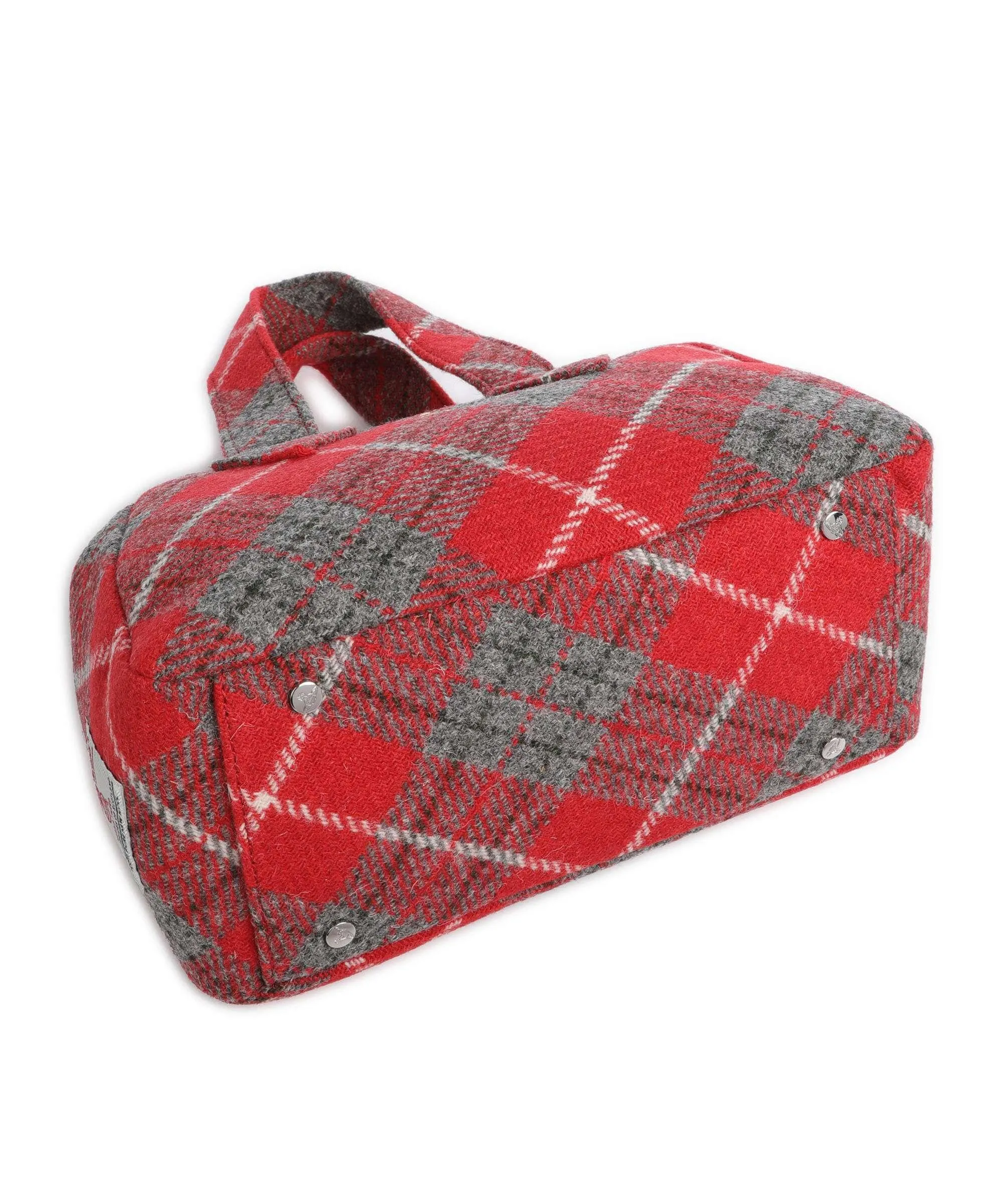  Vivienne Westwood Archive Harris Tweed Medium Borsa a mano lana rosso/grigio  