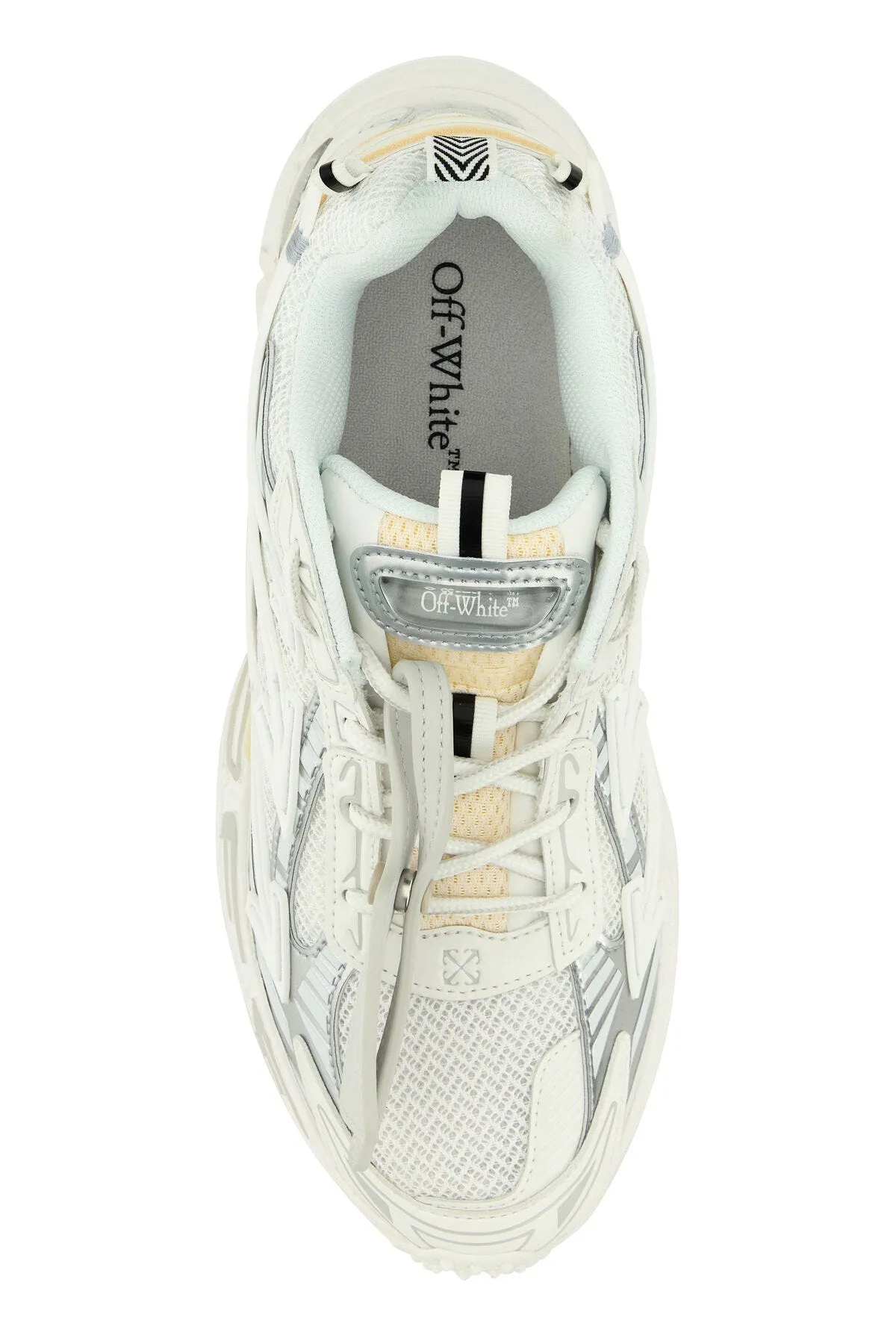 White synthetic leather and mesh Be Right Back sneakers    