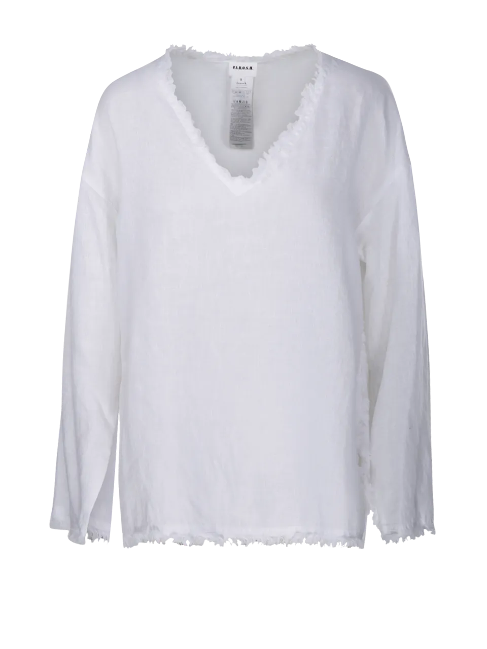 WOMAN PAROSH WHITE LINEN BEACH24 SHIRT
