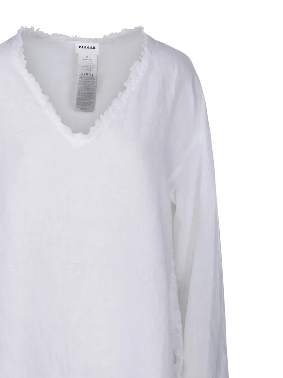 WOMAN PAROSH WHITE LINEN BEACH24 SHIRT
