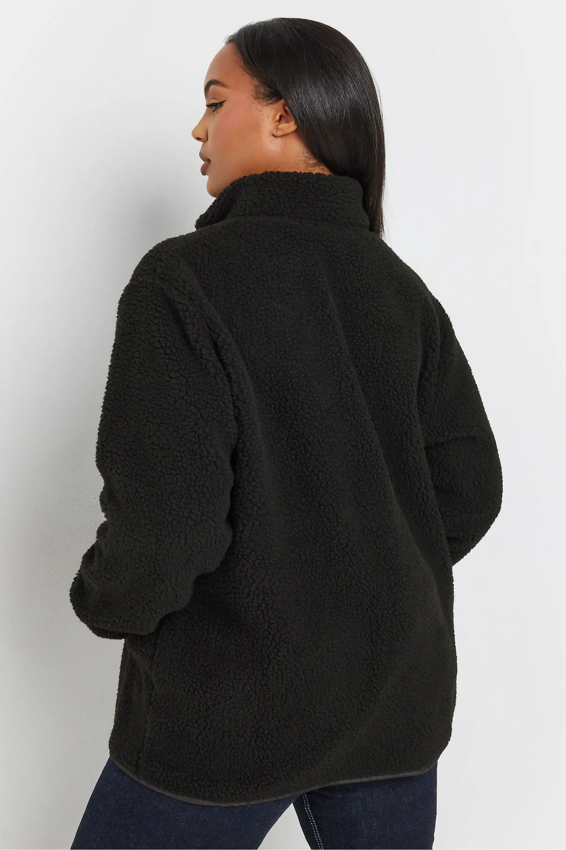 Yours Curve - Pile in nylon con tasca in sherpa