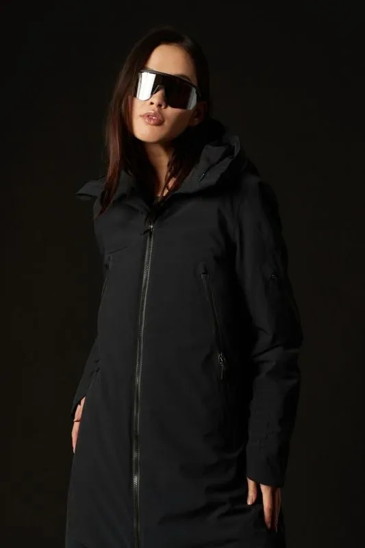 ZERORH+ CLIMATE 4 ELEMENTS PADDED W PARKA Black/Black parka impermeabile imbottitura sintetica donna
